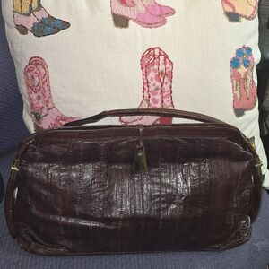 Genuine Eel Skin Shoulder Bag
